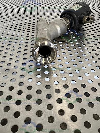 Used Burkert 00462610 Solenoid Valve 1/2 PTFE w/ Threaded to 1/2" NPT Fitting 145 PSI