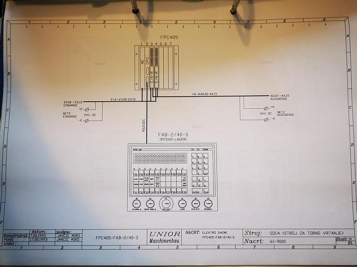 Used 1993 UNIOR TWIN FILLS BOHRER DRILLING-TAPING