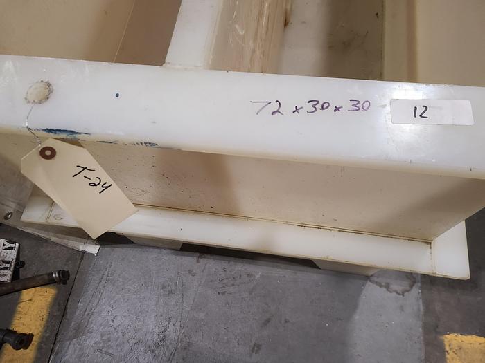 Used Polypro Tank Counter Flow Rinse side and bottom support 72" x 30" x 30"