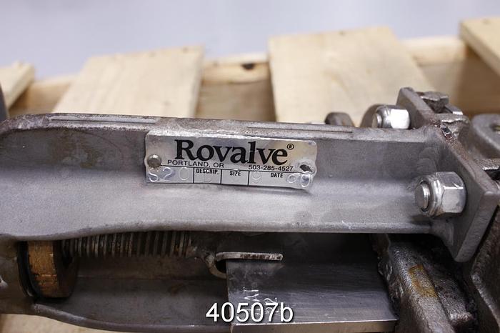 Used Rovalve 3" Hand Operated Knife Gate Valve, Stainless Steel #40507