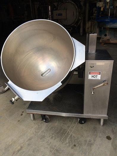 STEAM KETTLES:  SELF CONTAINED, STATIONARY, TILTING, COOKER MIXER, SINGLE & DUAL AGITATION, SCRAPE SURFACE, DIRECT STEAM, ELECTRIC, GAS, NEW & USED !