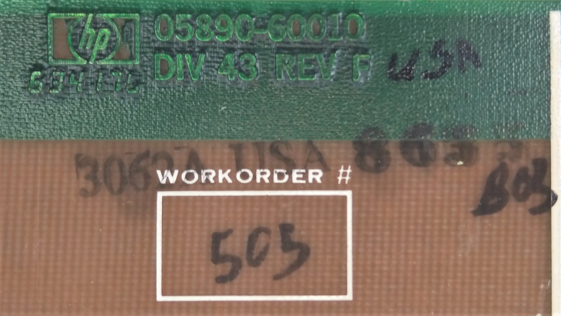 Used HP 05890-60010 Motherboard for HP 5890A GC