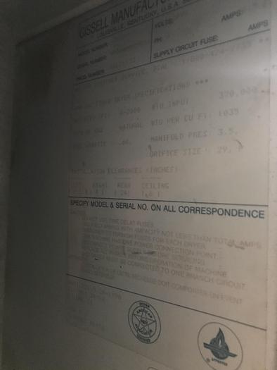 Used Cissell 120lb gas dryer