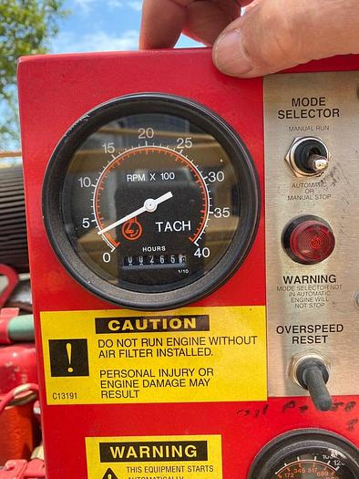 Used Clarke Fire Suppression Water Pump Sprinkler System Engine Model:  JW6H-UF38