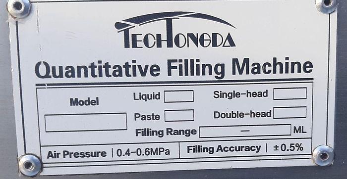 Used Filler, Piston, 1-Head, S/st, Techtongda, 1/4" Nozzle #S744484