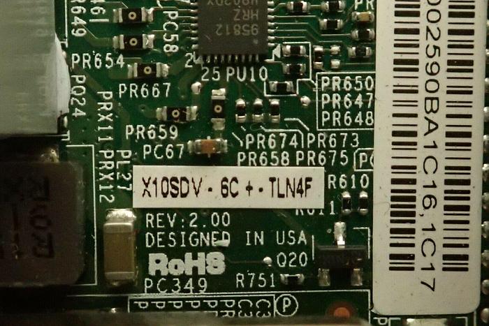 Used SuperMicro X10SDV-6C+-TLN4F Mini-ITX Motherboard Mother Board 672042205080