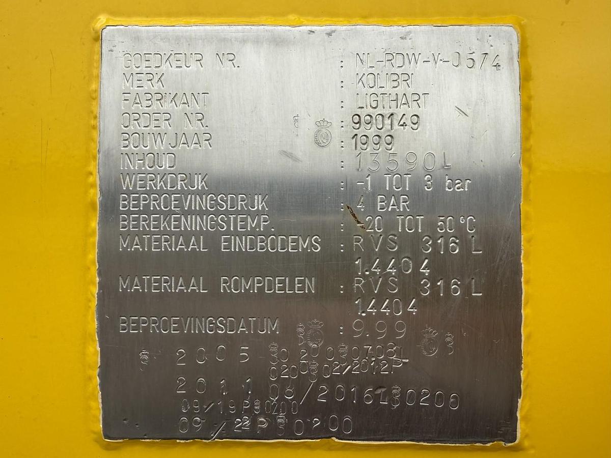 God 1999 Mercedes Actros 4140 8x4 KOKS MEGAVAC 8000 ADR 13.500 l. Rustfri stål