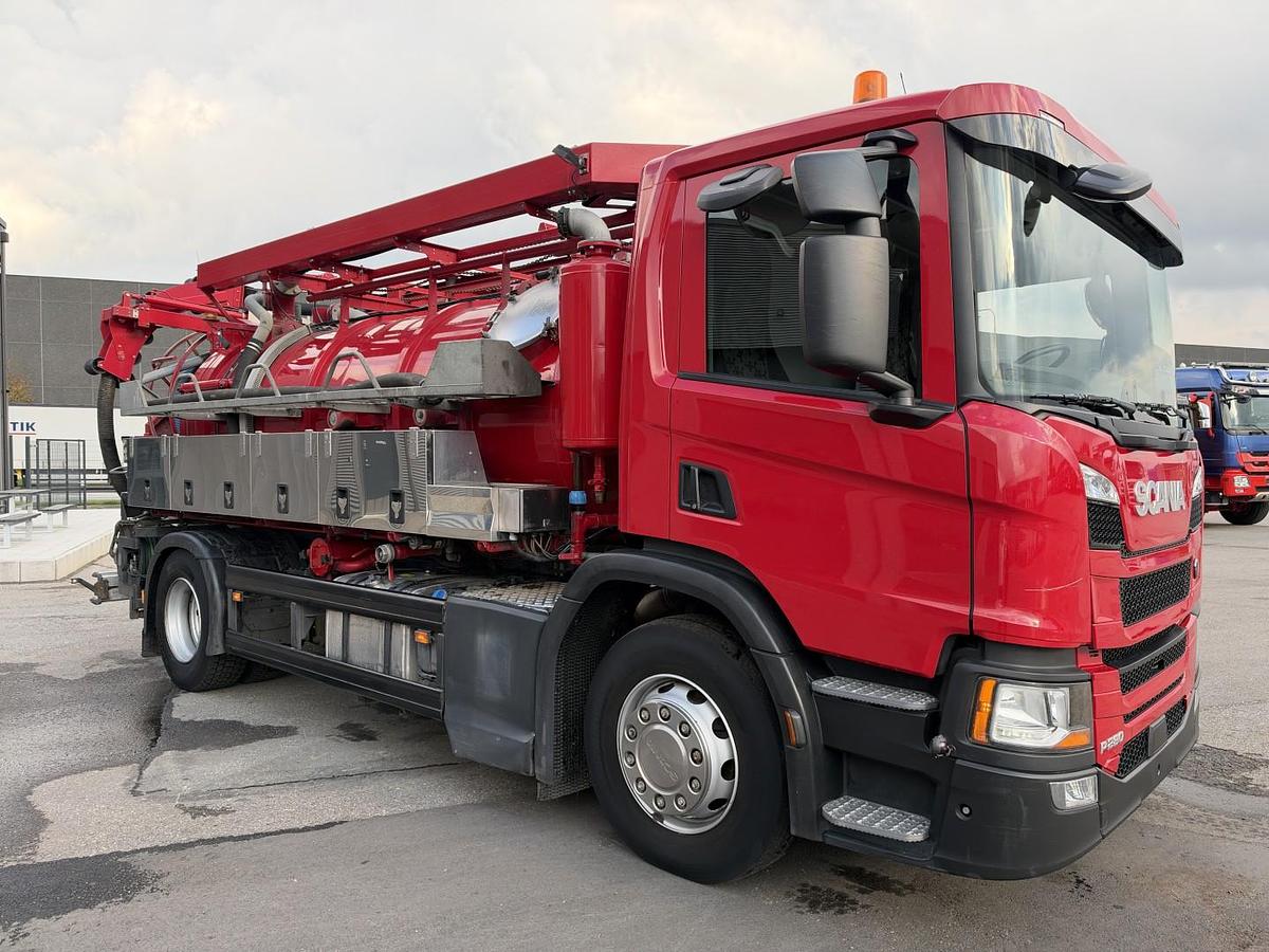 Meget god 2021 Scania P280 4x2 Simon Moos SLS1648 8.000 l. Kombi