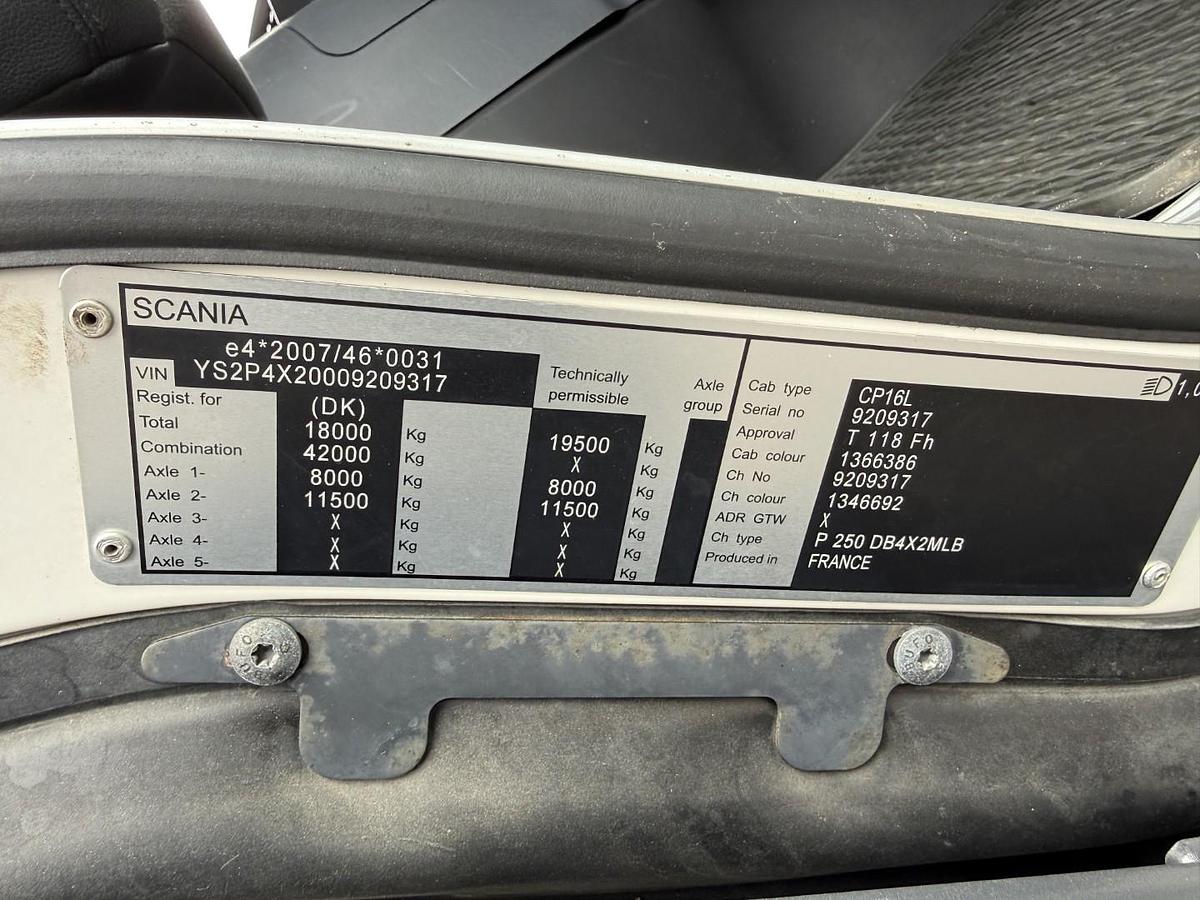 God Scania P250 4x2 Carrier Supra 950 mt. Euro 6