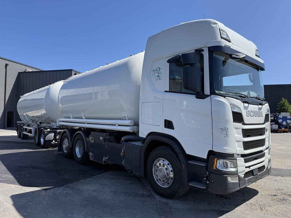 God Scania R500 NGS CR20H 6x2 26 m3 Silo + HMK Bilcon Siloanhænger