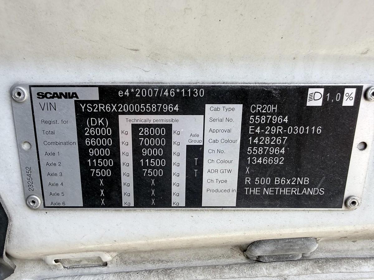 God Scania R500 NGS CR20H 6x2 26 m3 Silo - Kompressor - Retarder
