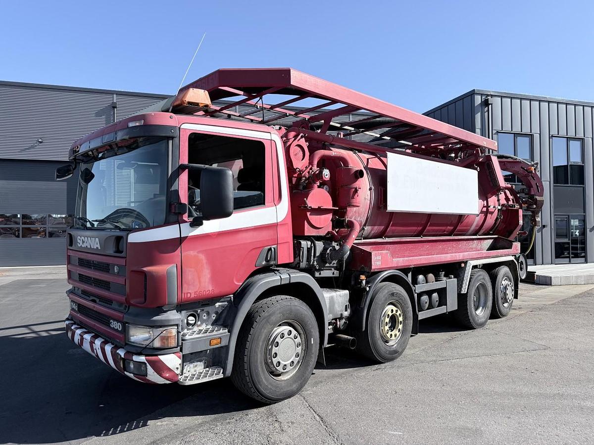 God Scania 114G 380 8x2*6 Assmann 14 m3 Slamsuger