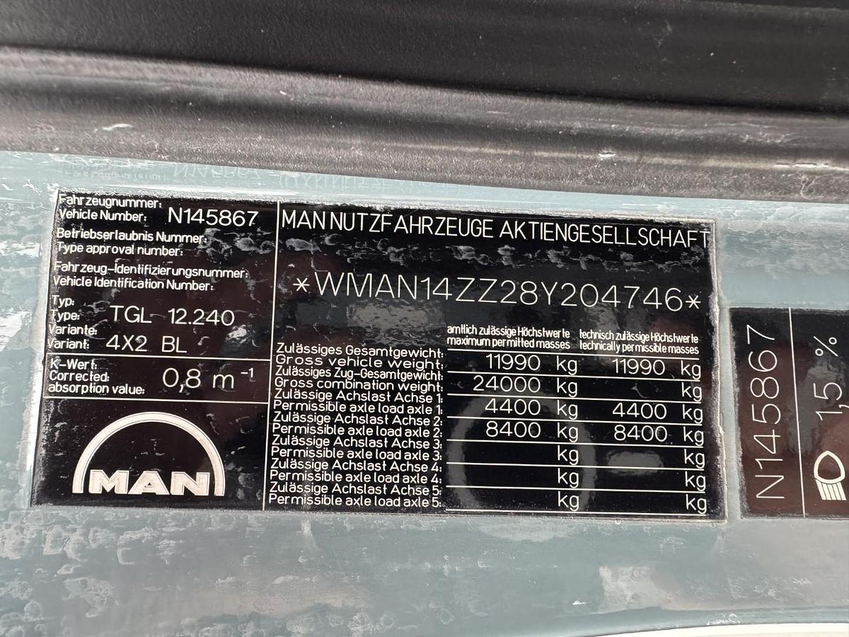 God 2008 MAN TGL 12.240 4x2 Hvidtved Larsen SLP 5.5