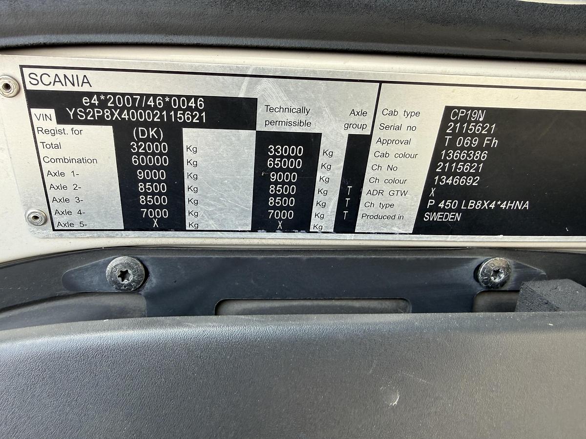 Meget god Scania P450 8x4*4 Hvidtved Larsen FlexLine 412 PED Euro 6