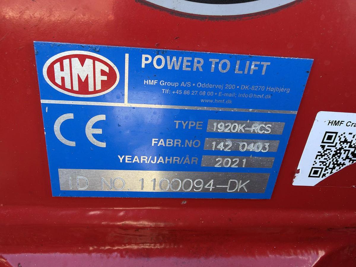 Meget god 2021 HMF 1920 K4 Radio control