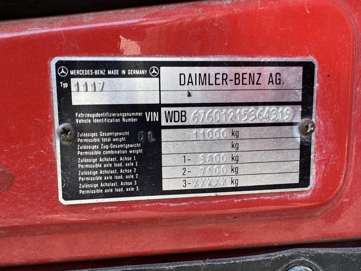 God Mercedes 1117 4x2 Autosprøjte / Brandbil