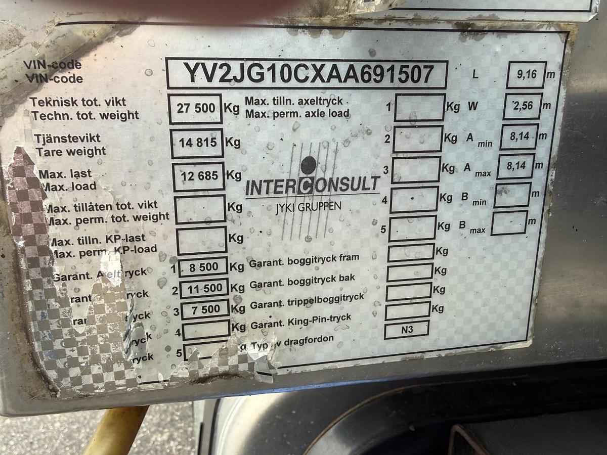 Meget god 2010 Volvo FM420 6x2*4 EEV Interconsult 12.700 l. Rustfri
