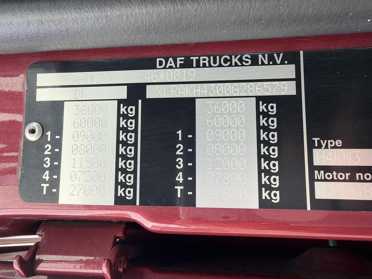 Meget god DAF XF530 8x2/4 Chassis Euro 6