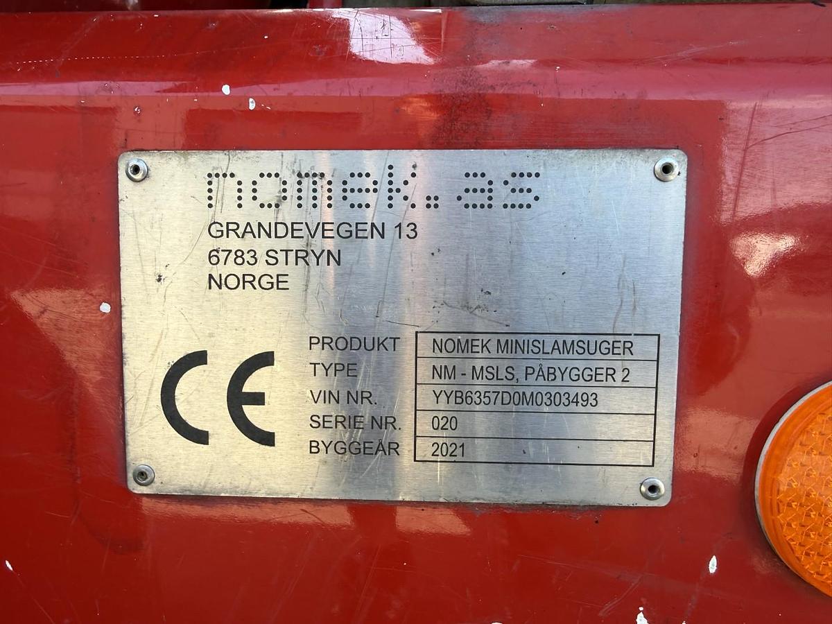 God Tysse Nomek Minislamsuger / 1500 L Rustfri tank Trailer
