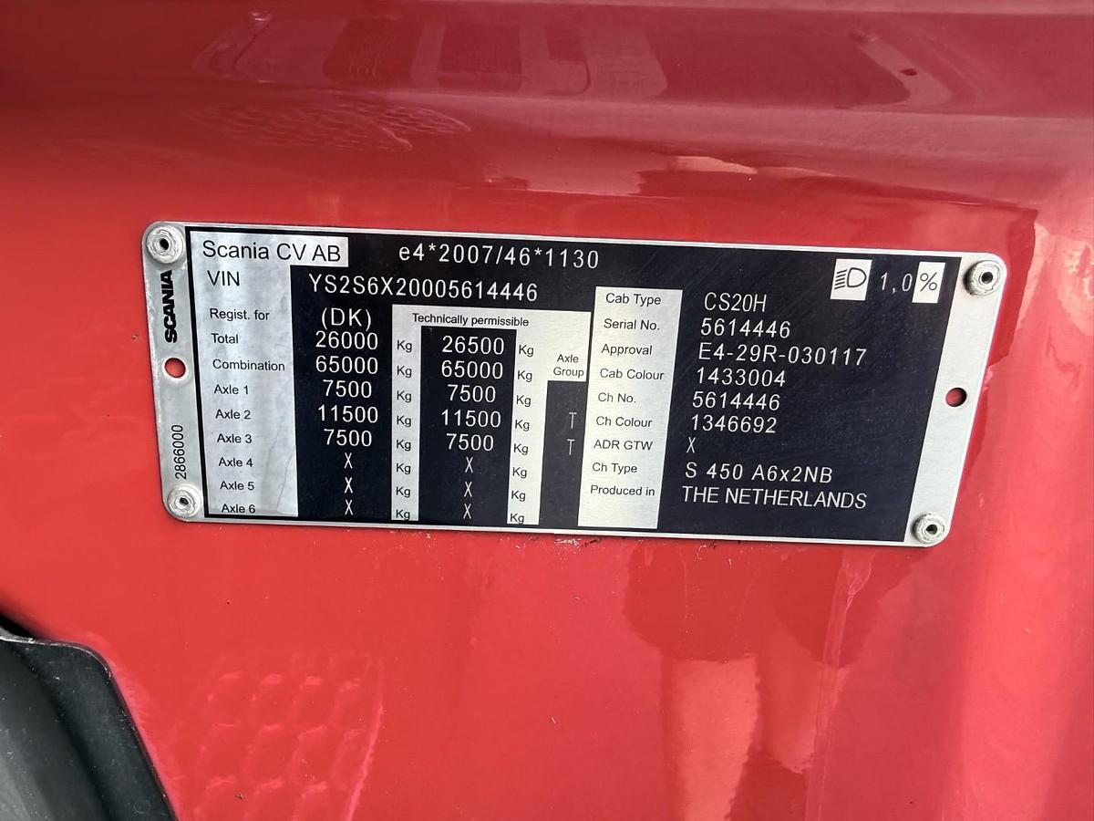 God 2021 Scania S450 6x2 NGS Dobbelt bogie / Retarder