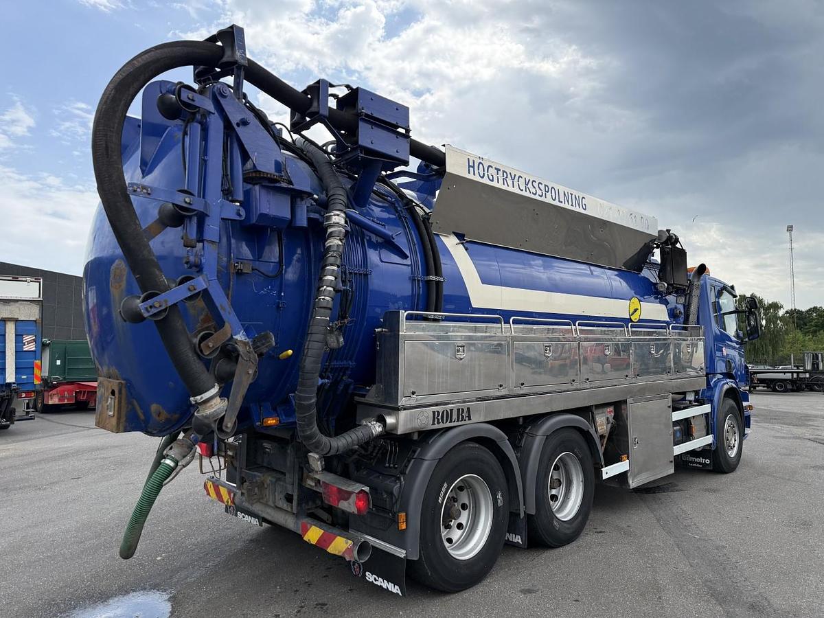 God 2009 Scania P380 6x4 Rolba 15.000 l. Rustfri Kombi