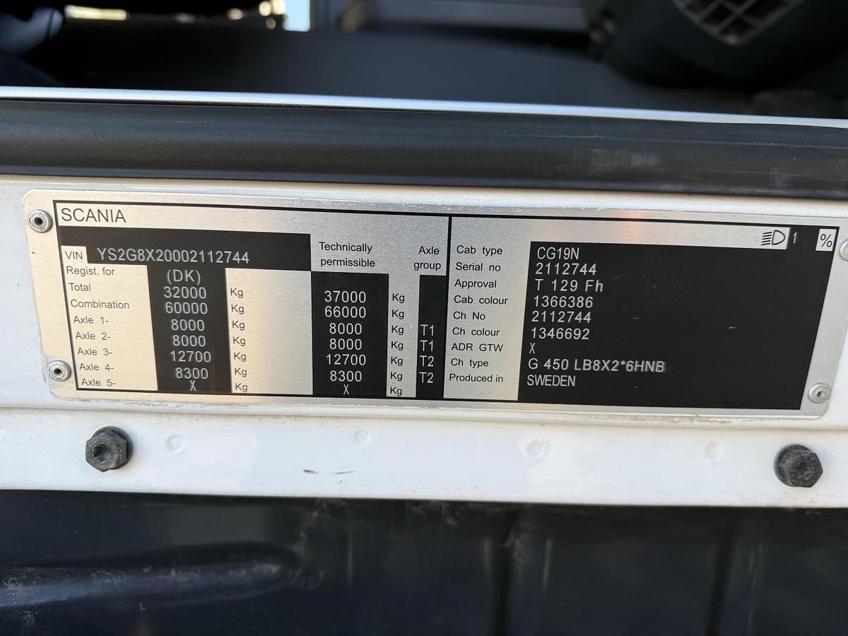 Meget god 2015 Scania G450 8X2*6 ADR Chassis Euro 6