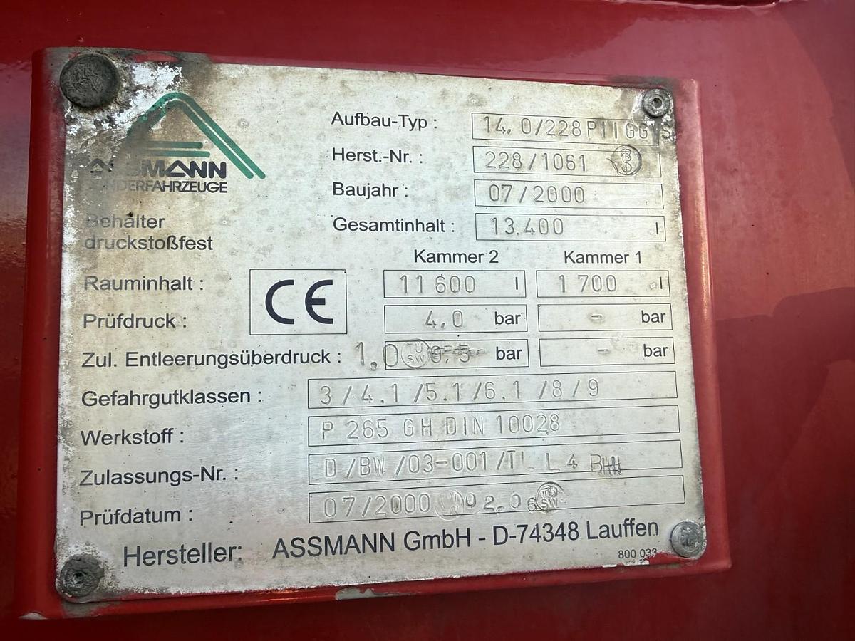 God Scania 114G 380 8x2*6 Assmann 14 m3 Slamsuger