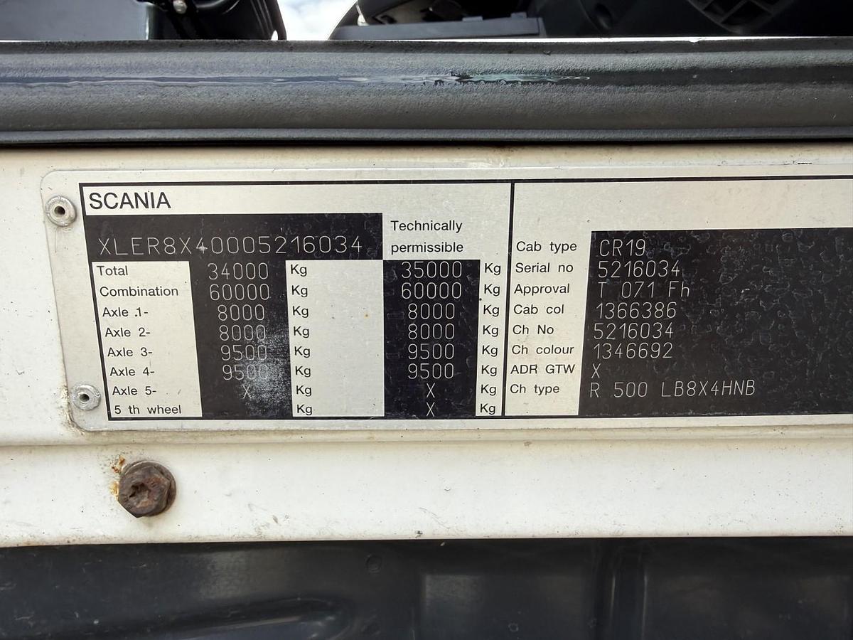 God 2009 Scania R500 8X4 EFFER 1355 8/S m/spil Euro 5