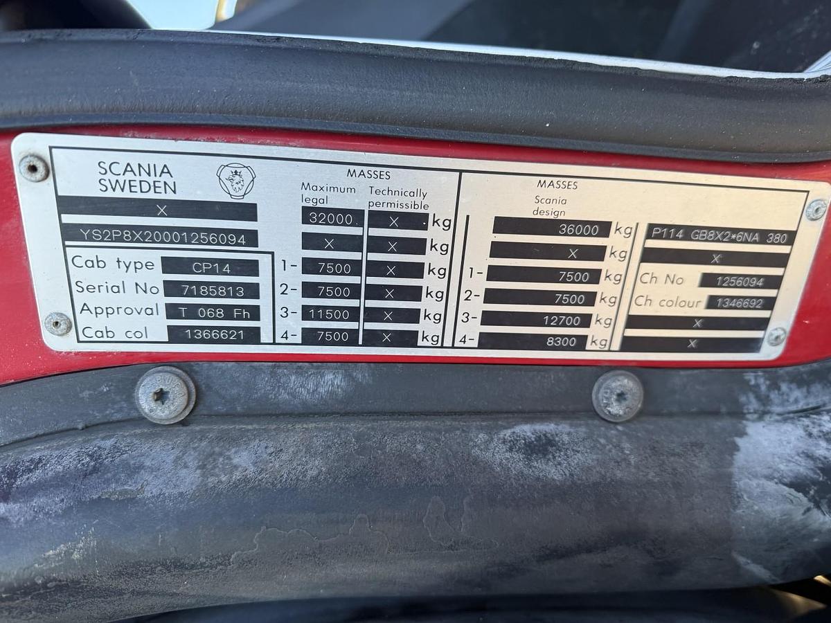 God Scania 114G 380 8x2*6 Assmann 14 m3 Slamsuger