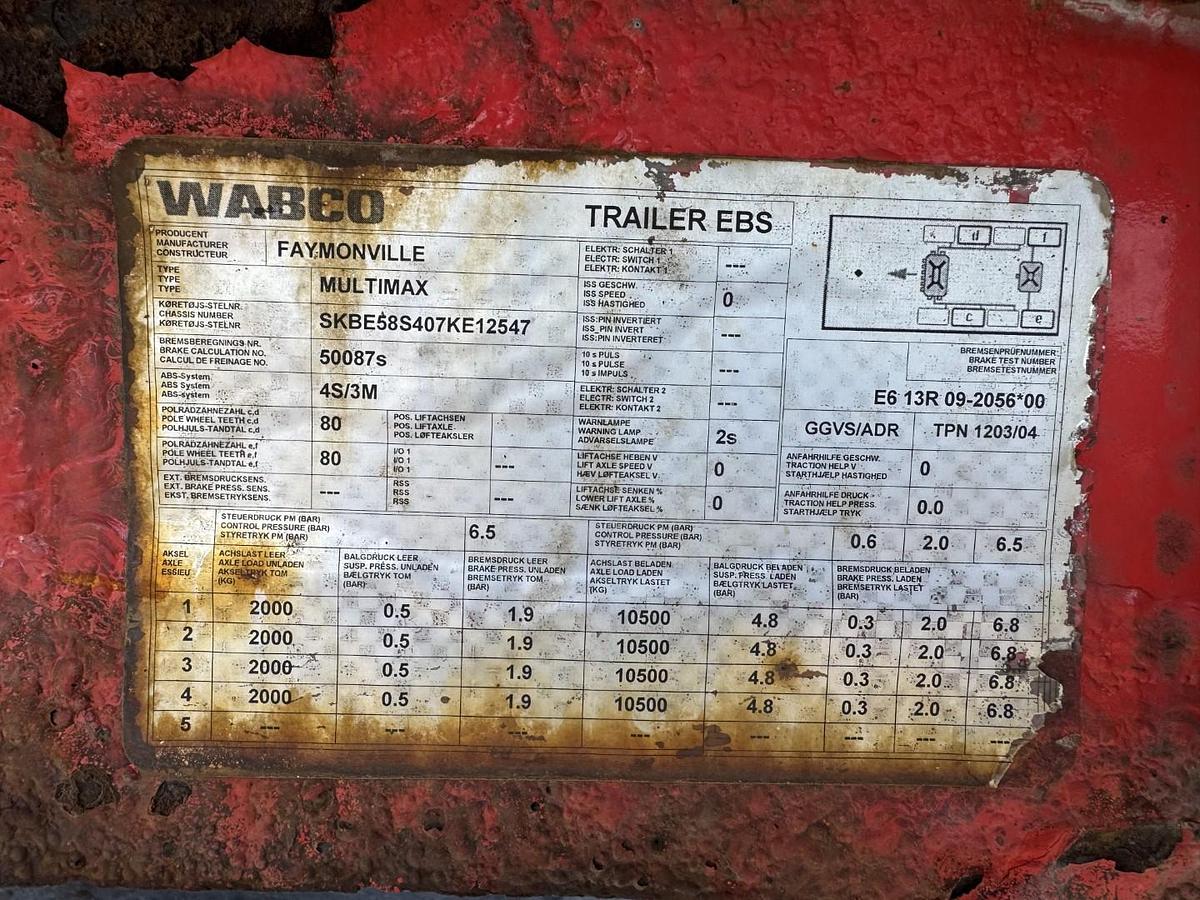 God Kel-Berg / Faymonville 4 akslet Udtræks Maskintrailer