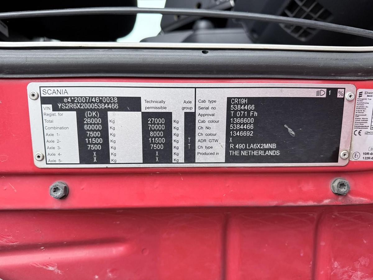 God 2015 Scania R490 6x2 Highline Hydraulik Euro 6