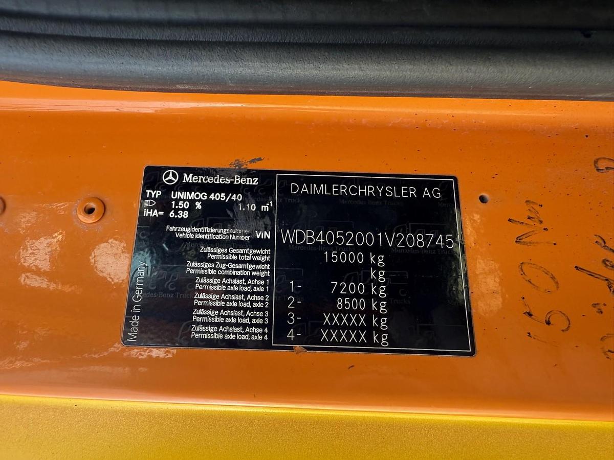 God Unimog U500 4x4 / Dücker Tip / Sug / Slagleklipper