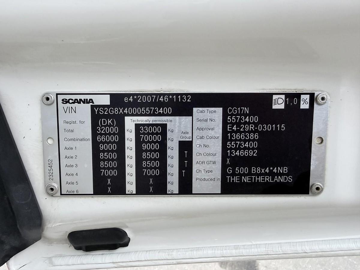 Meget god  Scania G500 8x4*4 Bucher Recycler 414