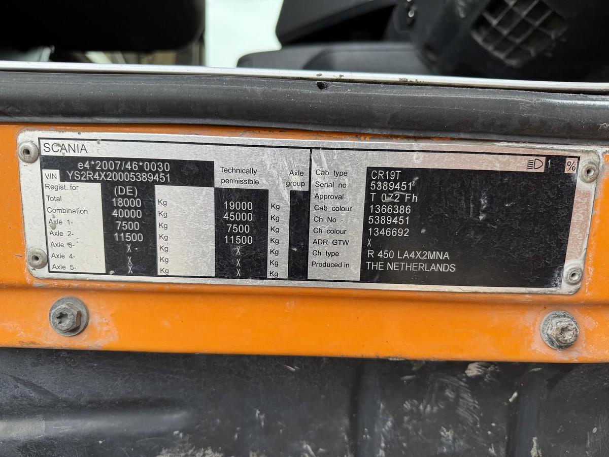 God 2015 Scania R450 4x2 Euro 6 Disab LN200 Tørsuger 12000 L