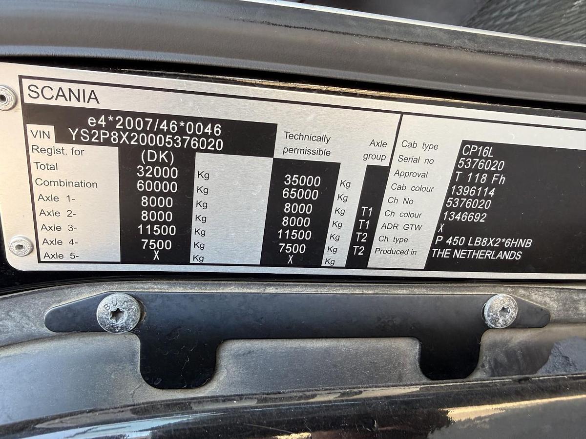 Meget god Scania P450 8x2*6 Hvidtved Larsen FlexLine 414 ADR