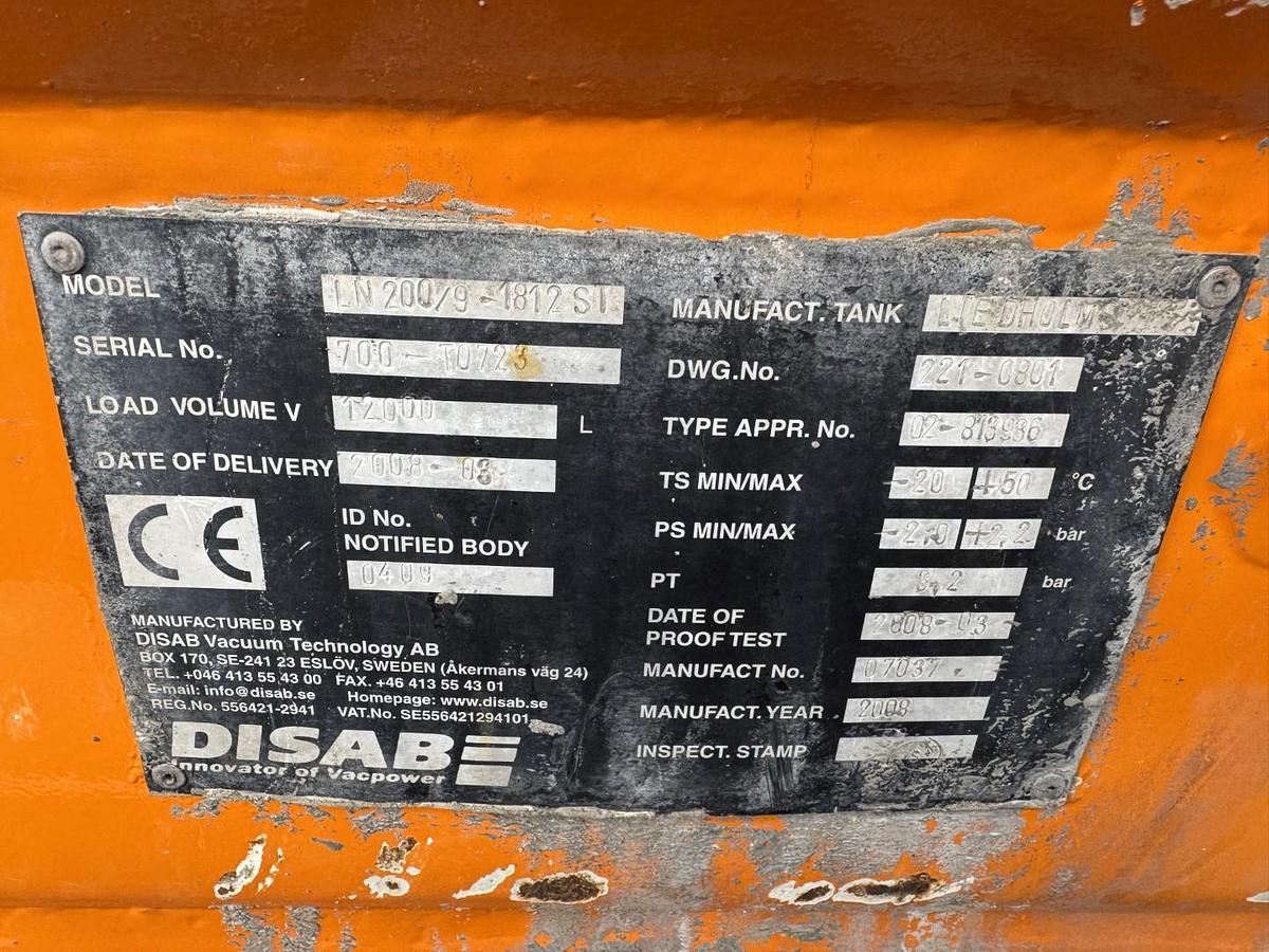 God 2015 Scania R450 4x2 Euro 6 Disab LN200 Tørsuger 12000 L