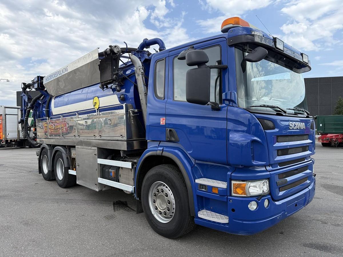 God 2009 Scania P380 6x4 Rolba 15.000 l. Rustfri Kombi