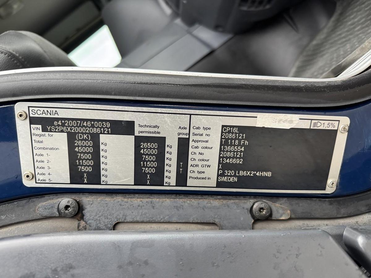 God 2013 Scania P320 6x2*4 Euro 6 NTM 21 m3