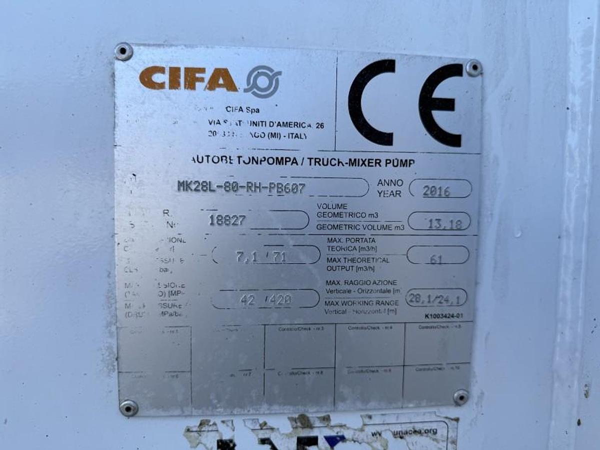 God Mercedes Arocs 3251 8x4 CIFA Magnum MK 28.4 L PUMI