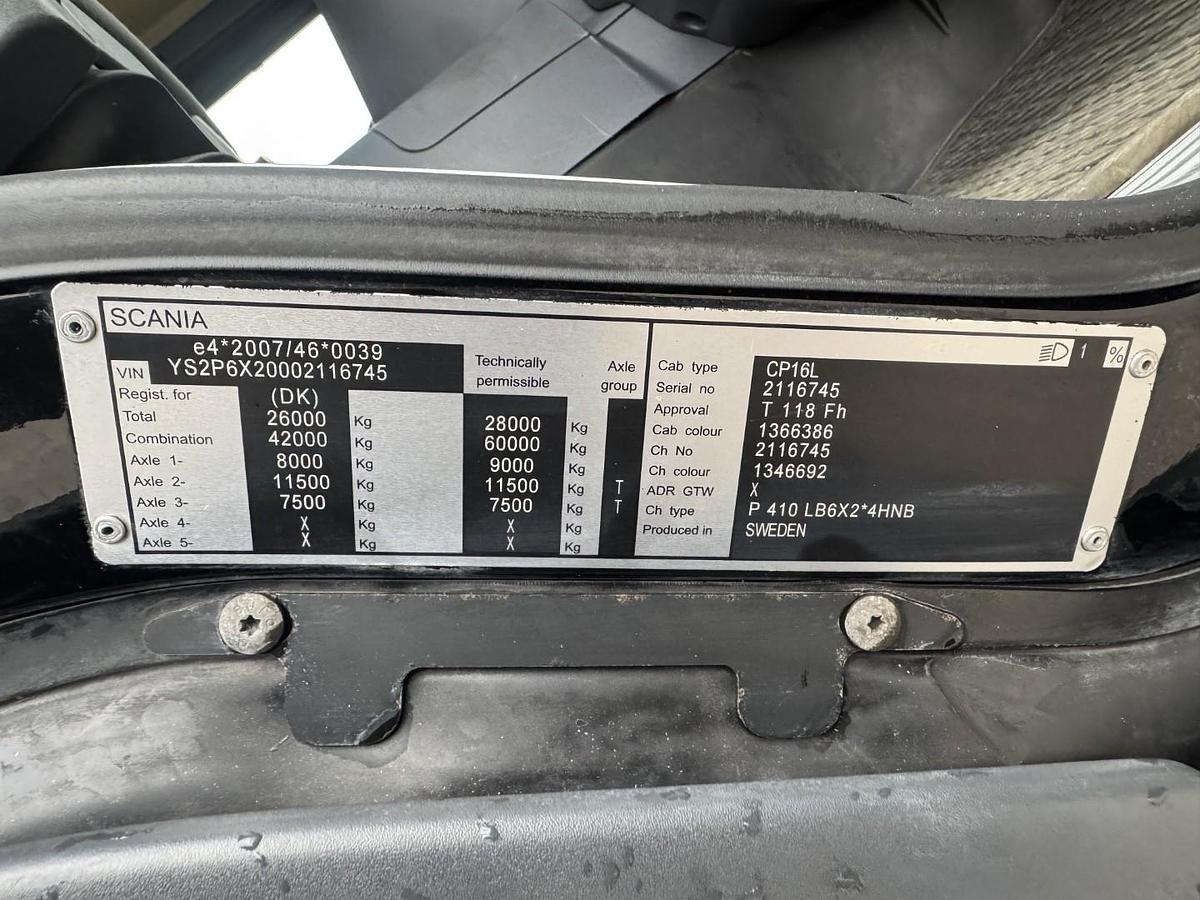 Meget god Scania P410 6x2*4 Hvidtved Larsen Flexline 312 ADR