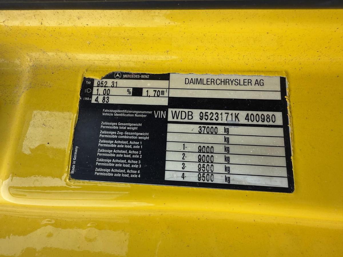God 1999 Mercedes Actros 4140 8x4 KOKS MEGAVAC 8000 ADR 13.500 l. Rustfri stål