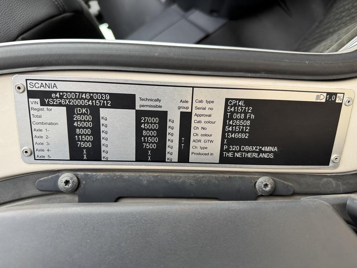 God Scania Scania P320 6x2*4 Carrier Supra 1250 Mt 9.90 m. kasse