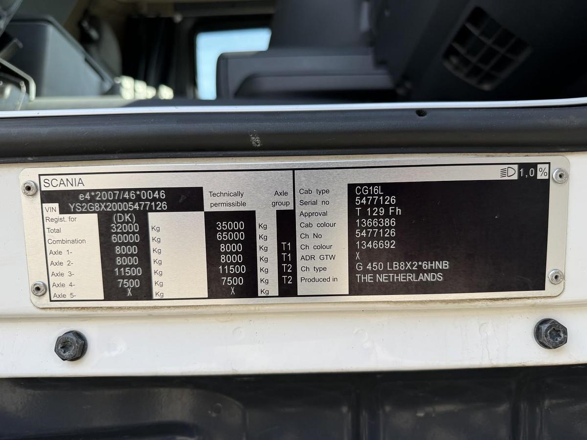 God Scania G450 8x2*6 Euro 6 HMF 2620 K5