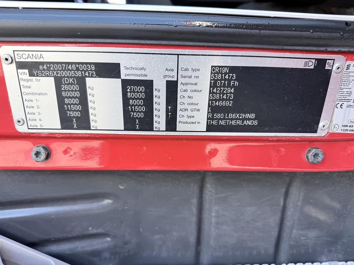 God Scania R580 6x2 Highline Euro 6 / Tipbil