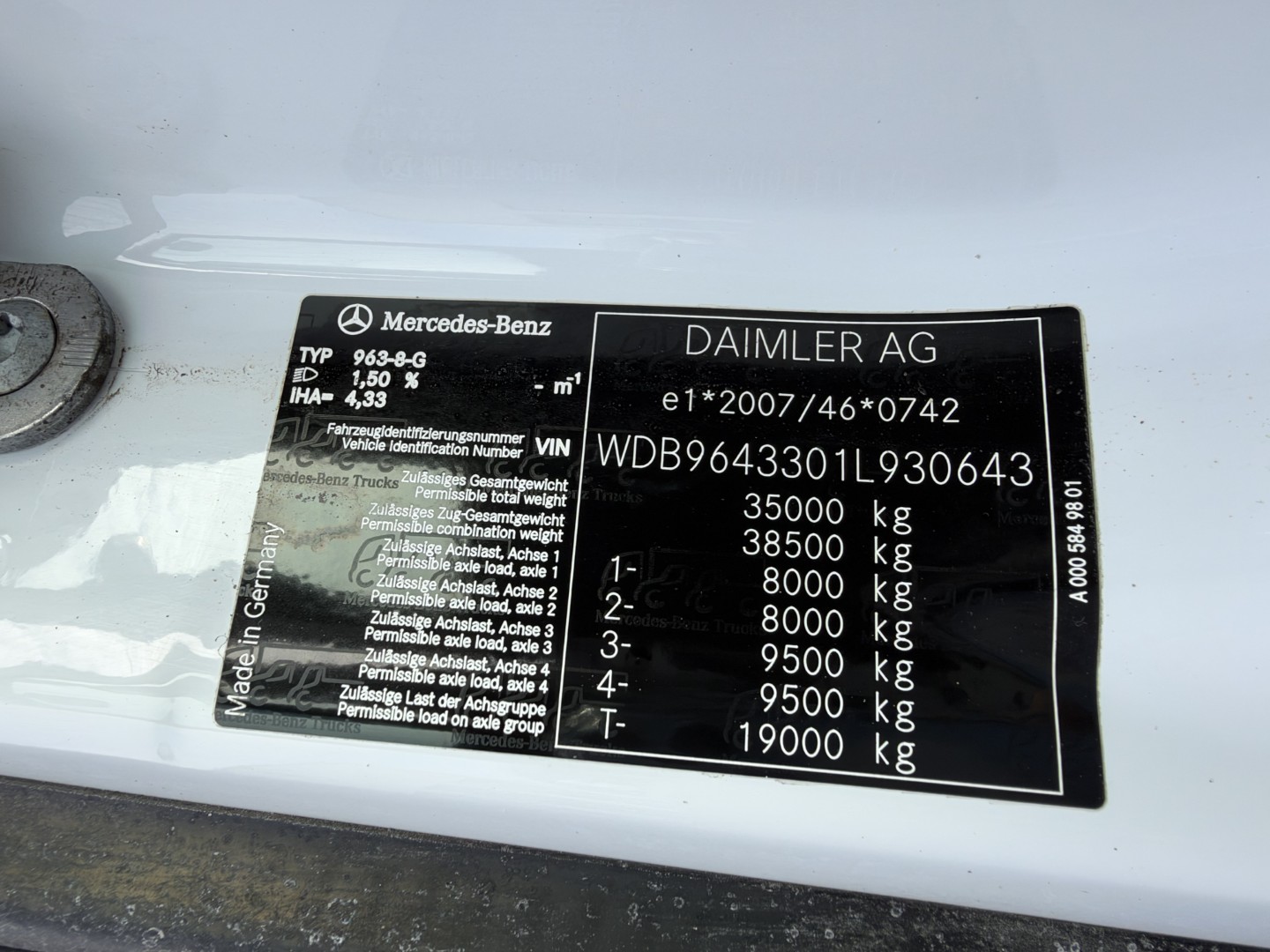 God 2015 Mercedes Arocs 3251 8x4 CIFA Magnum MK 28,4 L Pumi