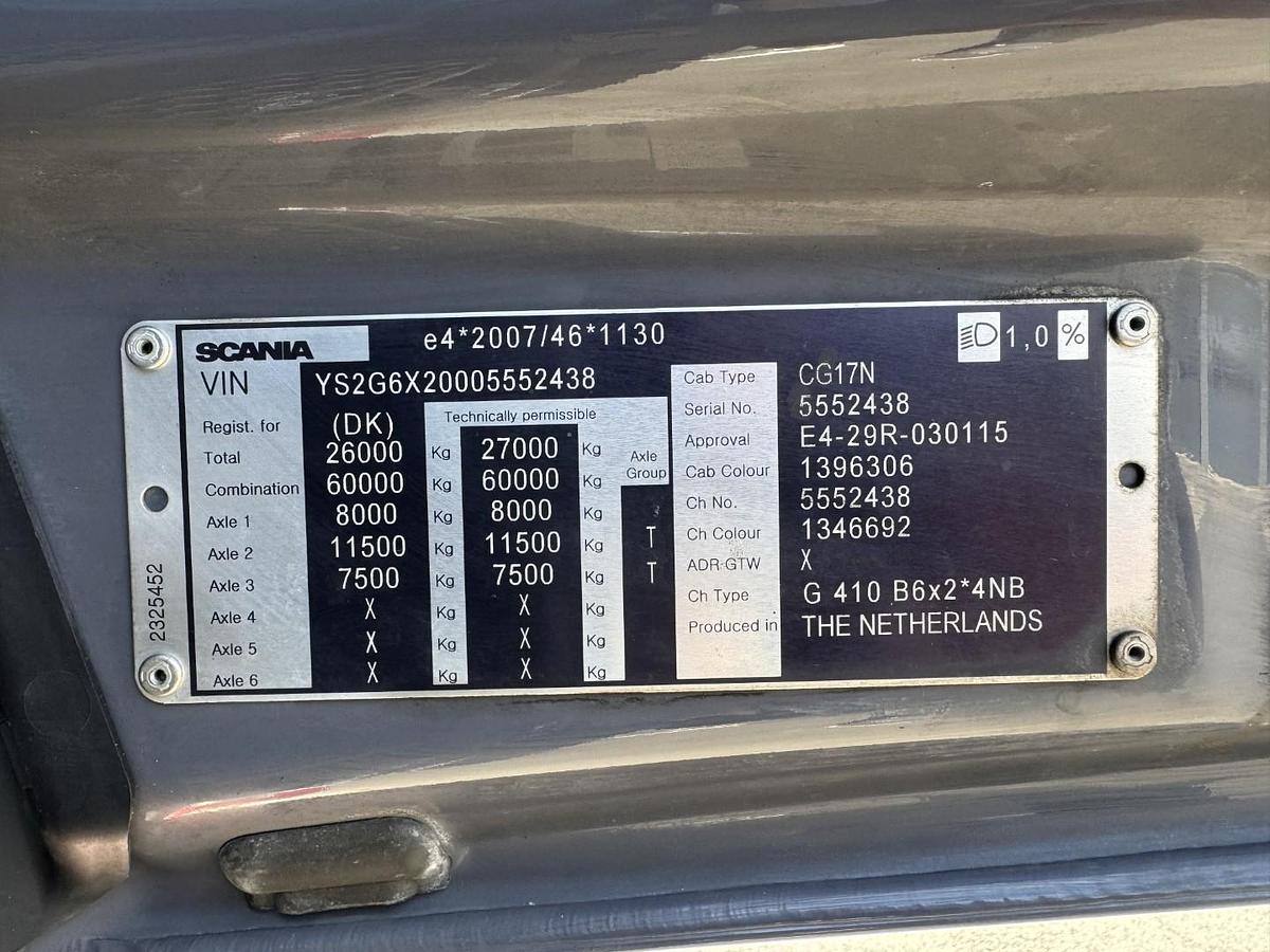 Meget god Scania G410 6x2*4 Bucher Flexline 309
