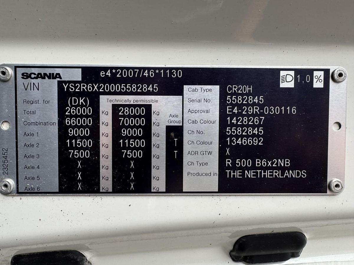 God 2020 Scania R500 NGS CR20H 6x2 26 m3 Silo