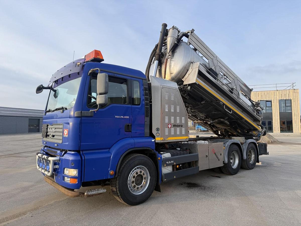 God 2007 MAN TGA 26.400 6x4 Moro 13.700 l. Rustfri