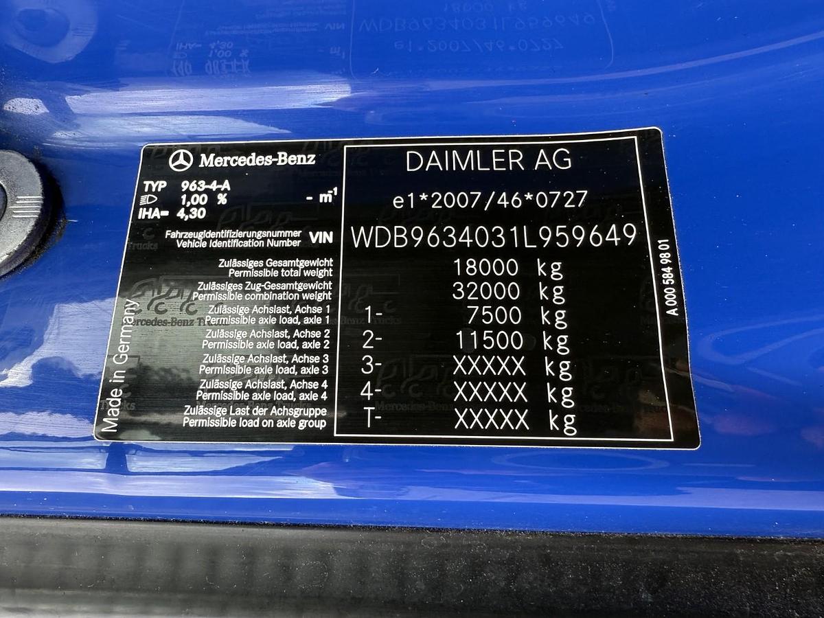 Meget god 2015 Mercedes Actros 1832 4x2 Euro 6