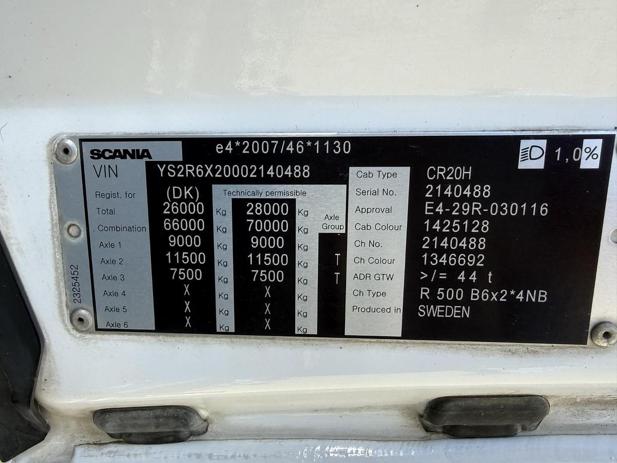 Meget god 2017 Scania R500 NGS 6x2*4 CR20H ADR Chassis